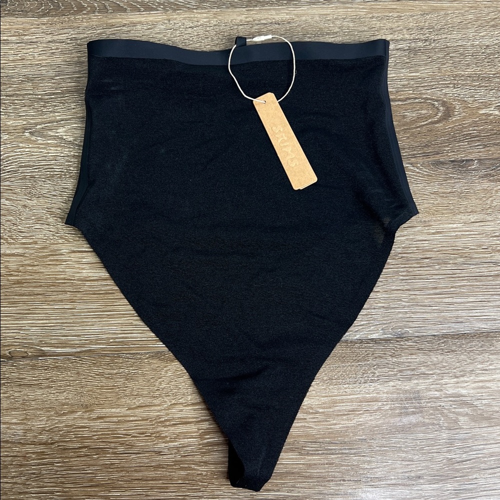 SKIMS Black High-Waist Thong Shapewear – Size Medium (NWT) - Picture 3 of 11